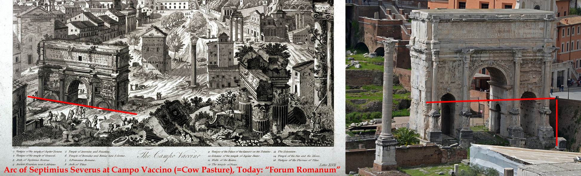 Arc of Septimius Severus Comparation Piranesi - Today.jpg