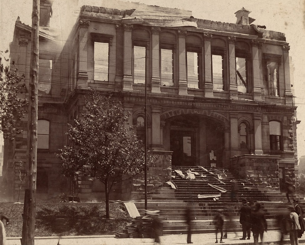 Court House, Lexington. Ruins after it burned Spring of 1897-1.jpg Court House, Lexington. Ruins after it burned Spring of 1897-1.jpg