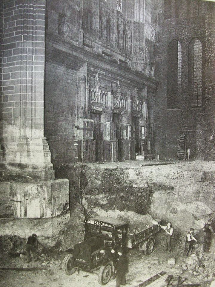 Anglican cathedral excavations showing how laborious and primitive they were..jpg Anglican cathedral excavations showing how laborious and primitive they were..jpg